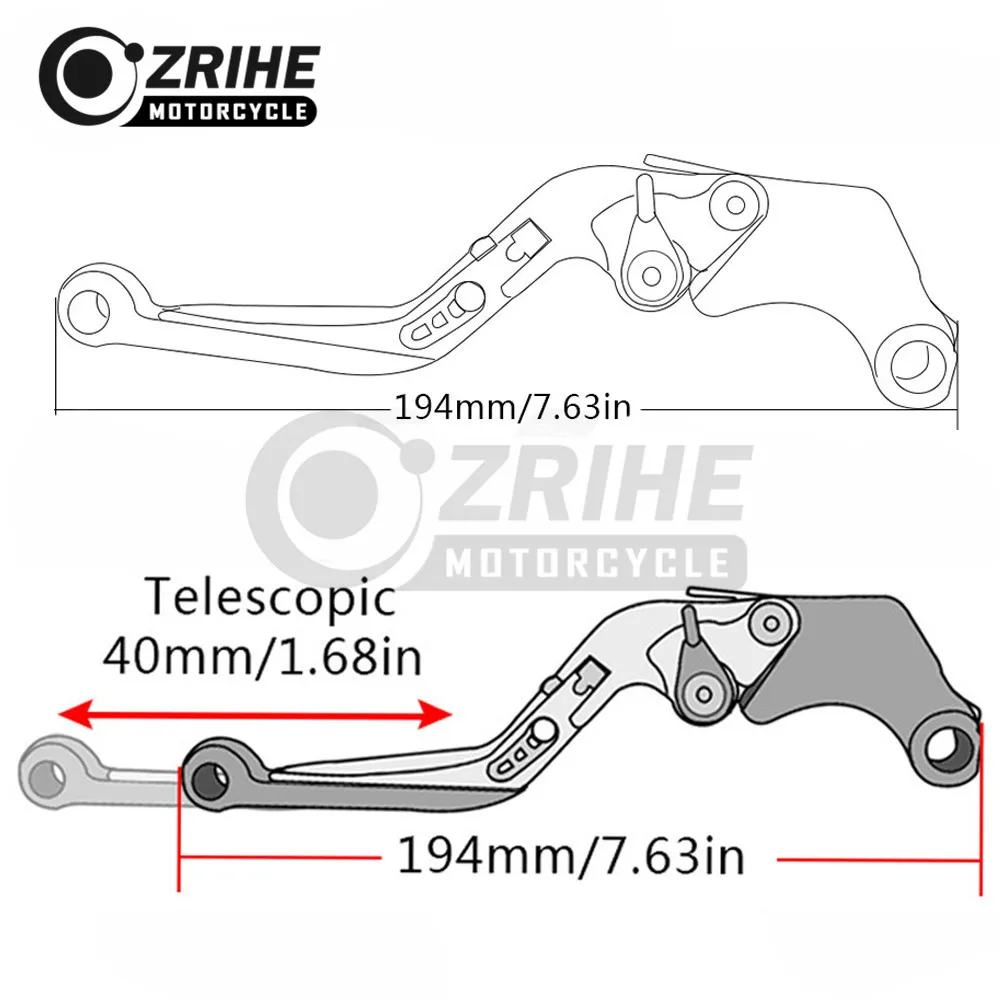 Freno de motocicleta CNC palancas de embrague extensible plegable para SUZUKI GSF650 GSF 650 bandido 2007 GSF 1200 bandido 2001-2004 2005, 2006