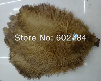 

Free Shipping 200pcs/lot brown ostrich drab feather ostrich pluma 30-35CM 12-14inch for wedding decoration