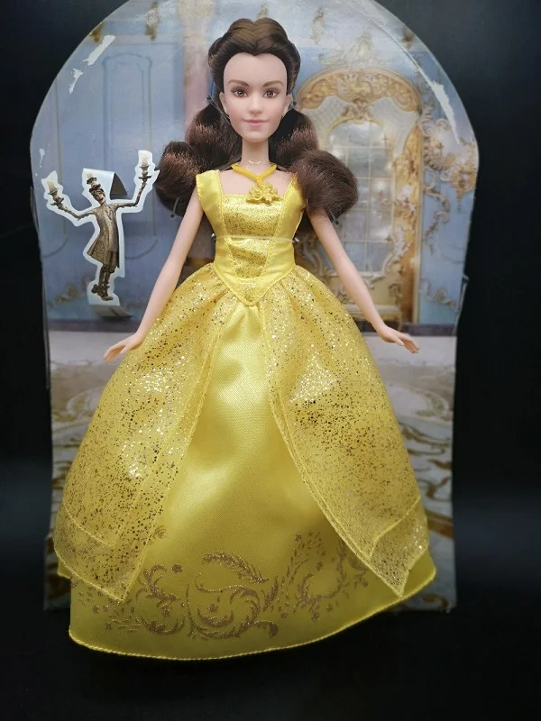 Оригинальные куклы Принцессы Диснея с изображением красавицы и чудовища, мягкие куклы принцессы и принца, свадебные куклы для девочек, рождественские подарки