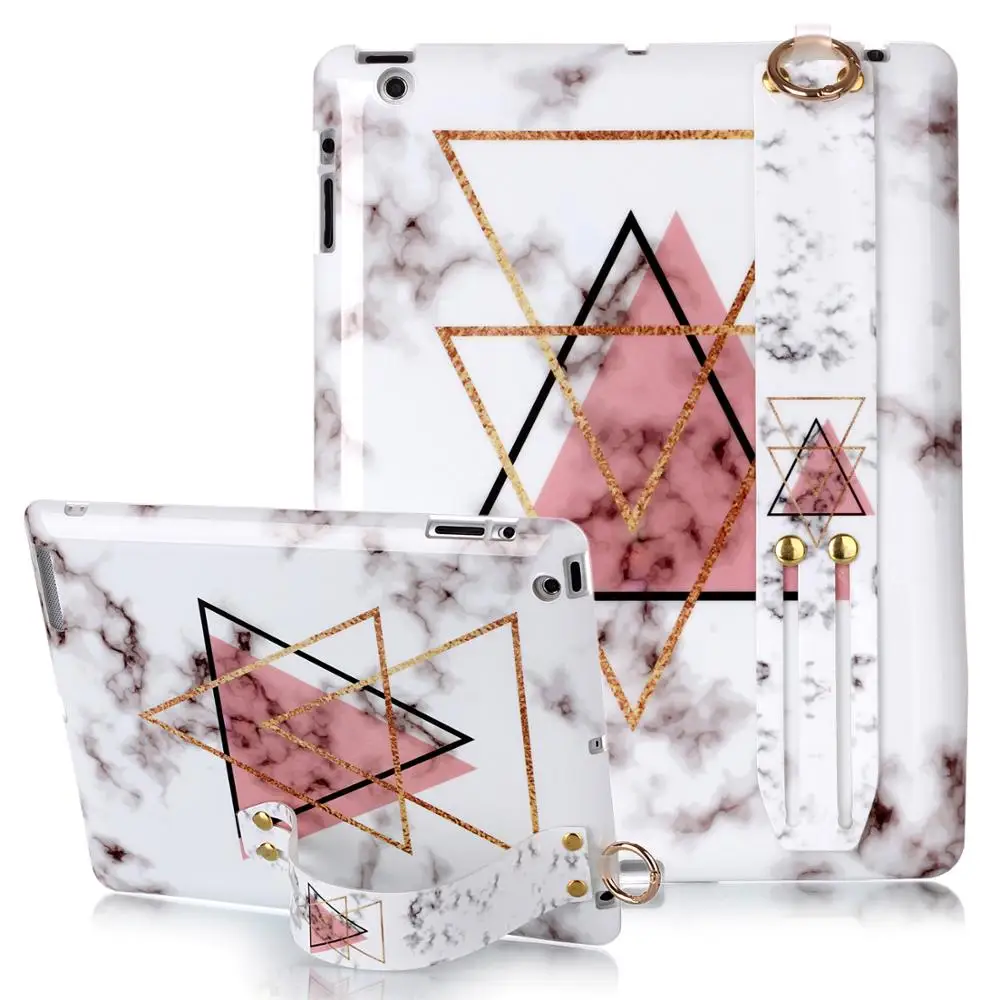 

For iPad 2 3 4 Silicone Table Case Marble Pattern TPU Material Support Protective Cover Case For iPad 234 Back Cover Shell