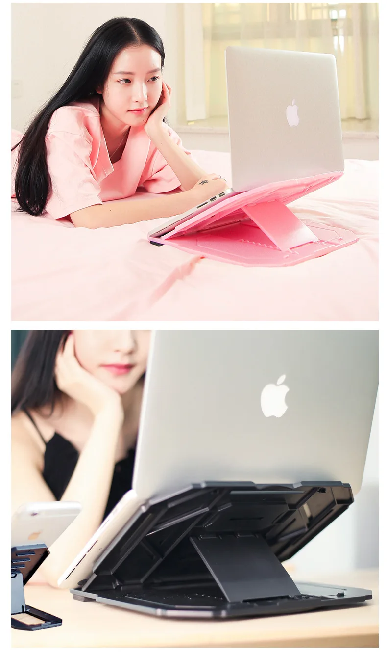 Laptop Stand Tablet Stand Desk Universal for Apple MacBook Air Pro 11-17 inch Folding Adjustable Holder support Office Notebook (11)