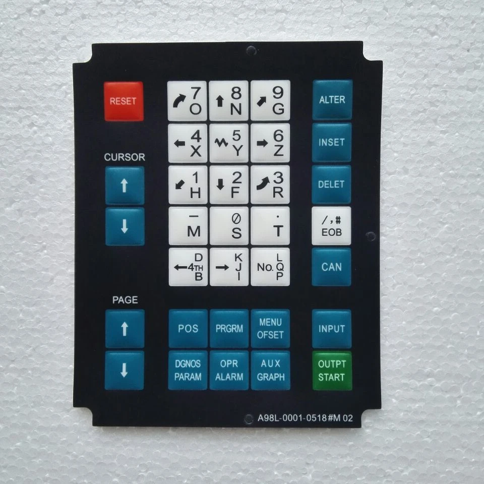 A98L-0001-0518 # T CNC HMI мембранные кнопки для клавиатуры F a n u c Панель оператора машины |