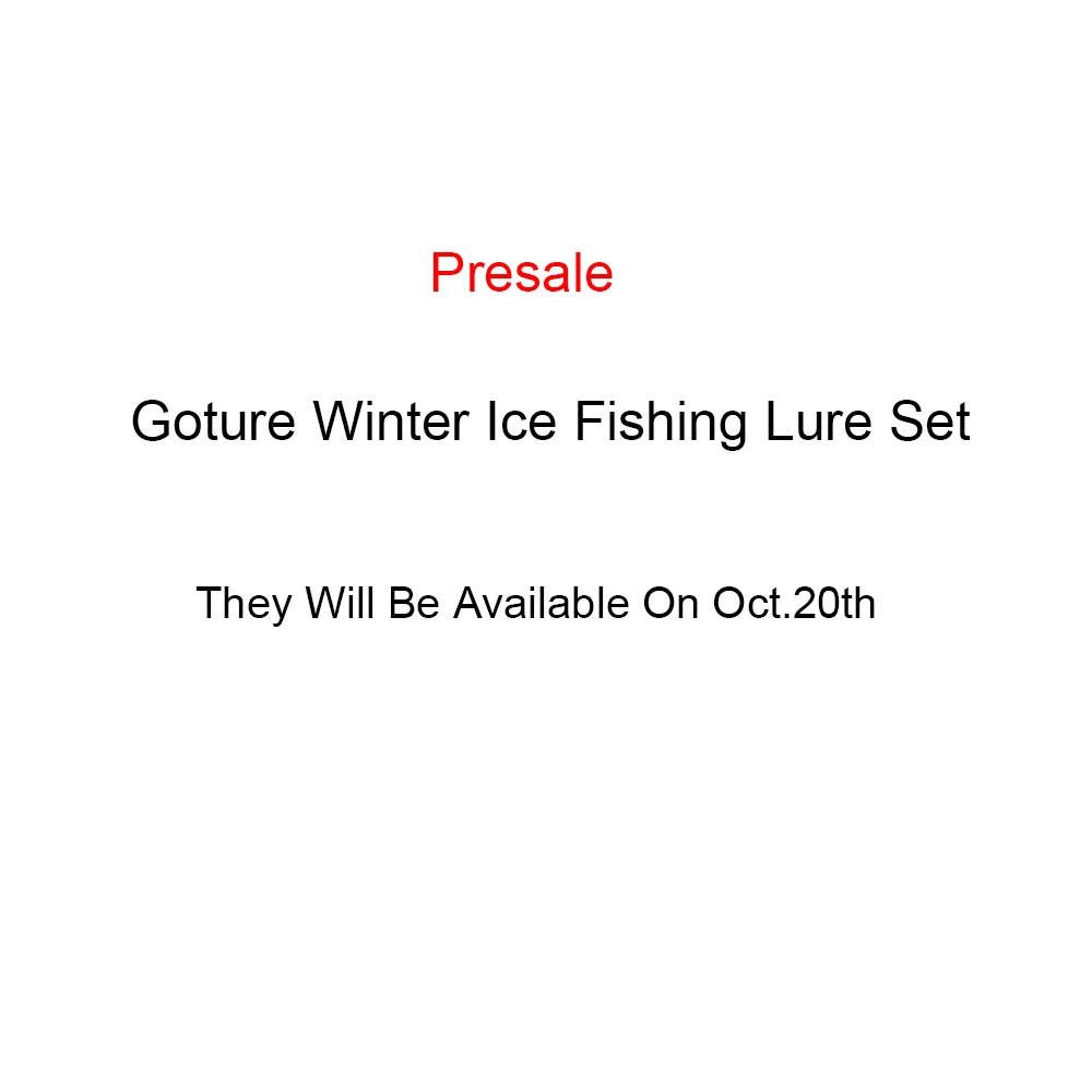 Goture 8 шт./лот Новое поступление комплект зимней приманки для рыбалки на озере с