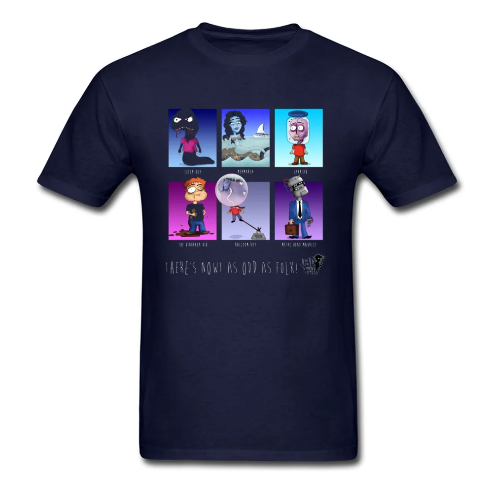 OddFolk the 2nd Batch 11017 T Shirts Design Short Sleeve High Quality O-Neck Cotton Tops Shirts T Shirt for Men NEW YEAR DAY OddFolk the 2nd Batch 11017 navy