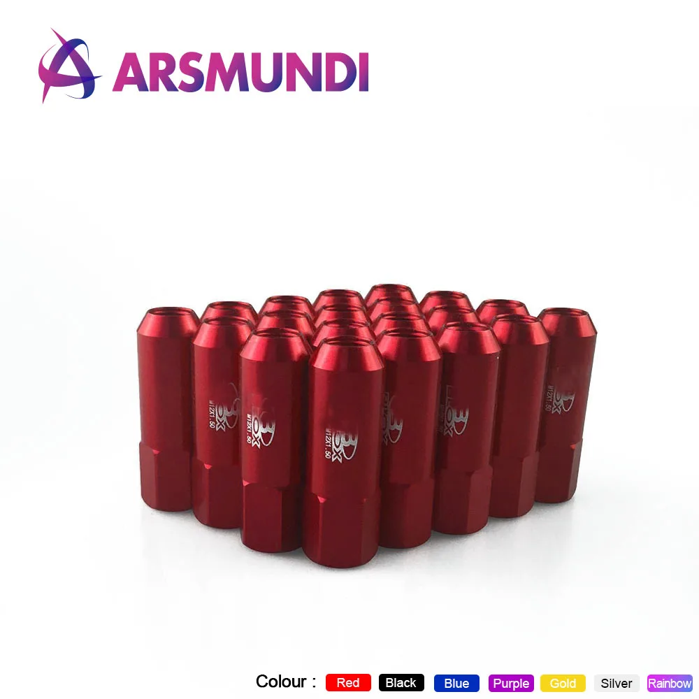 M12X1.25 20 шт. Bl Jdm стиль алюминиевый Расширенный тюнер Колесные гайки для колесных