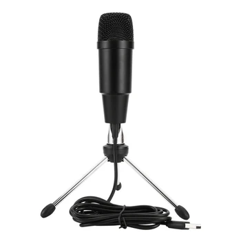 

C-330 USB Microphone Karaoke Microphone Plastic and Metal Capacitor Microphone Heart-shaped Pointing