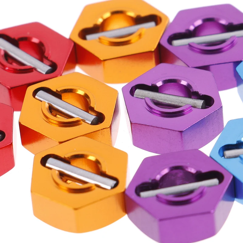 4Pcs /set Aluminum Wheel Hex Nut With Pins Drive Hubs 4P HSP 102042 1/10 Upgrade Parts Himoto For 4WD RC Car
