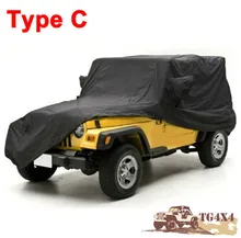 Car Cover for Jeep Wrangler 2/4 Doors Car Covers Portable Semi Waterproof UV-Proof Camouflage Silver Black High Quality