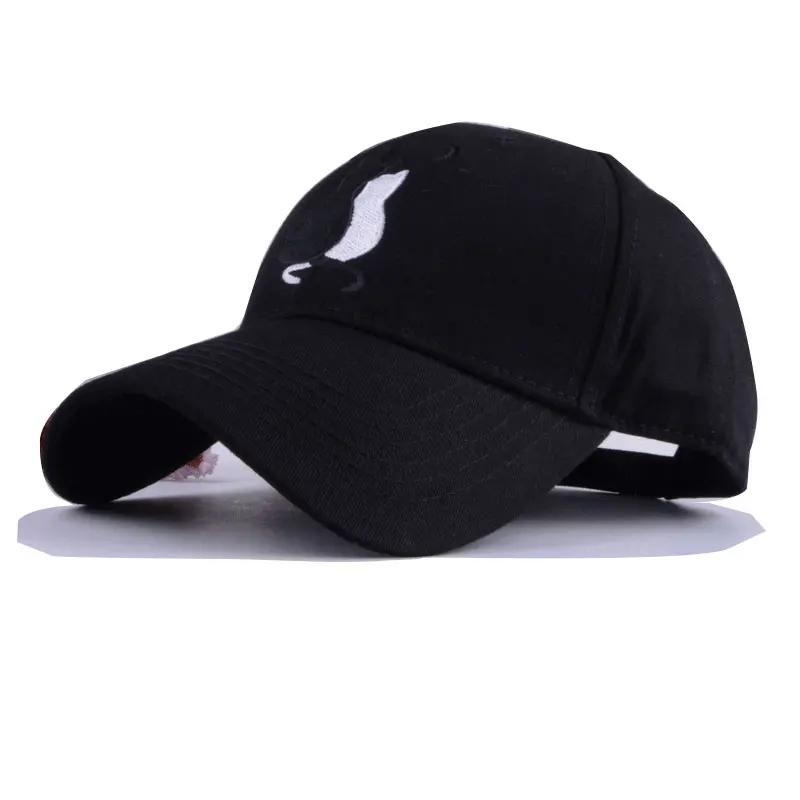  baseball cap men women mens baseball cap men black cap dad hat embroidery two cat  gorras de animales animal cap (23)