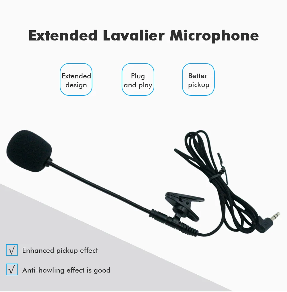 Mini Microphones Lapel Lavalier Microphone Handheld 3.5mm MIC For Computer Lavalier Microphone Clip FM wireless for choose (1)