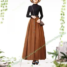 Весенне-осенний приталенный свитер в стиле ретро для студенток, женский шерстяной Макси-юбка, Женский комплект из двух предметов, два комплекта