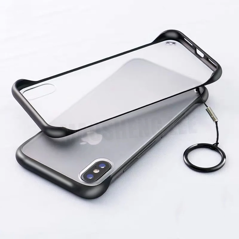 Прозрачный матовый чехол для iPhone X XS Max XR Ультратонкий с защитой от падения без