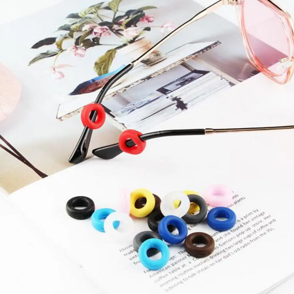 Eyeglass Temple Tips Sleeve Retainer Silicone Anti-slip Holder Elastic Comfort Glasses Ear Hook Glasses Leg Accessories