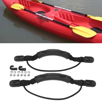 

2 Side Paddle Handles Mount Carry Handles Paddle Bungee Hardware and J Hooks for Kayak Surfing and Boating