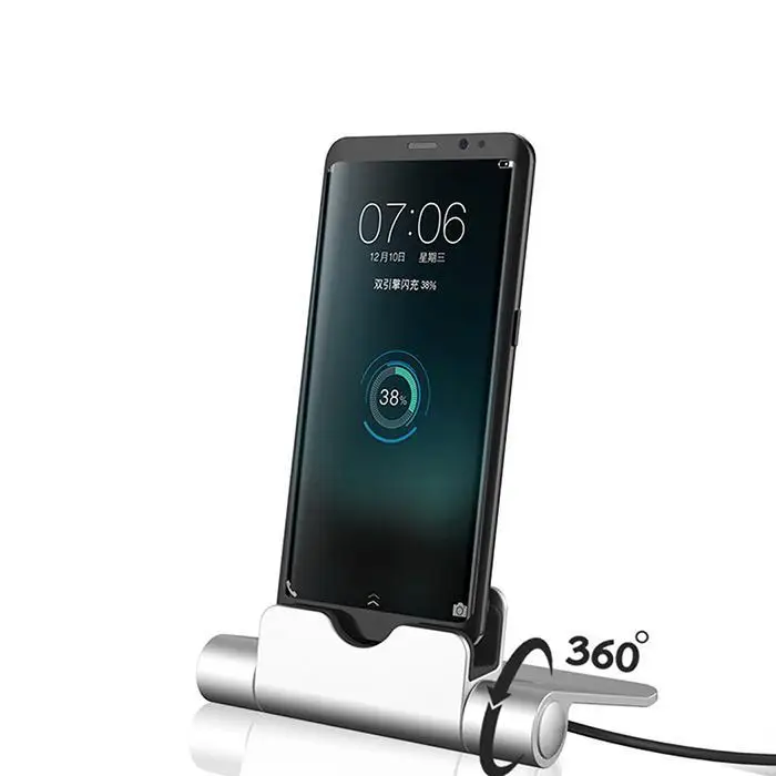 Портативный многофункциональный вращающийся на 360 градусов держатель для мобильного телефона type-C, для Android 2A