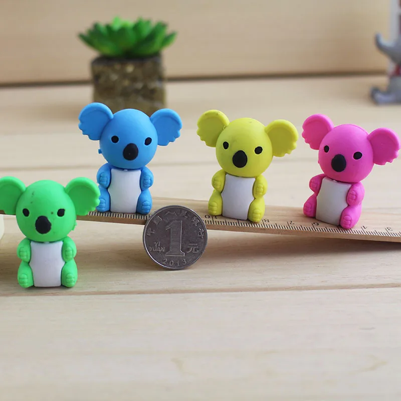 Free ship!1lot=36pc!Creative cartoon cute Koala animal rubber eraser