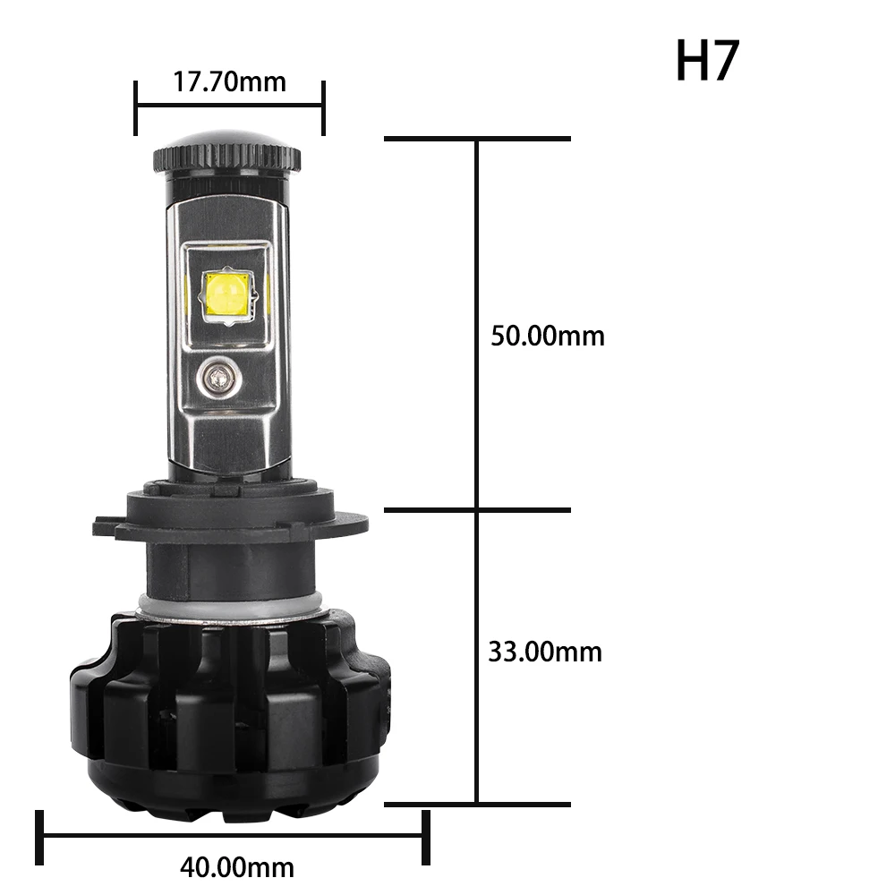 Super Bright H7 LED Headlight Bulbs Conversion Kit For CREE Chip 80W 9600LM Fog Light Car LED Headlights Automobile Headlamp