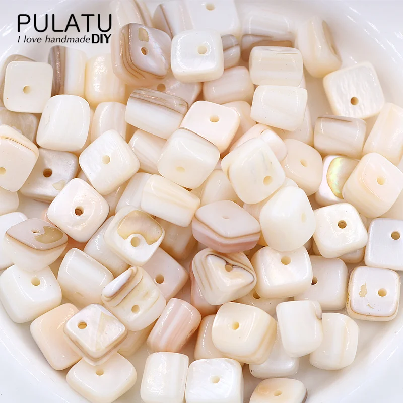 

30 pcs/lot Square-Shape Beads Natural Shell Stone for Earrings Bracelet Necklace Fashion Jewelry DIY Accessories PJ0170