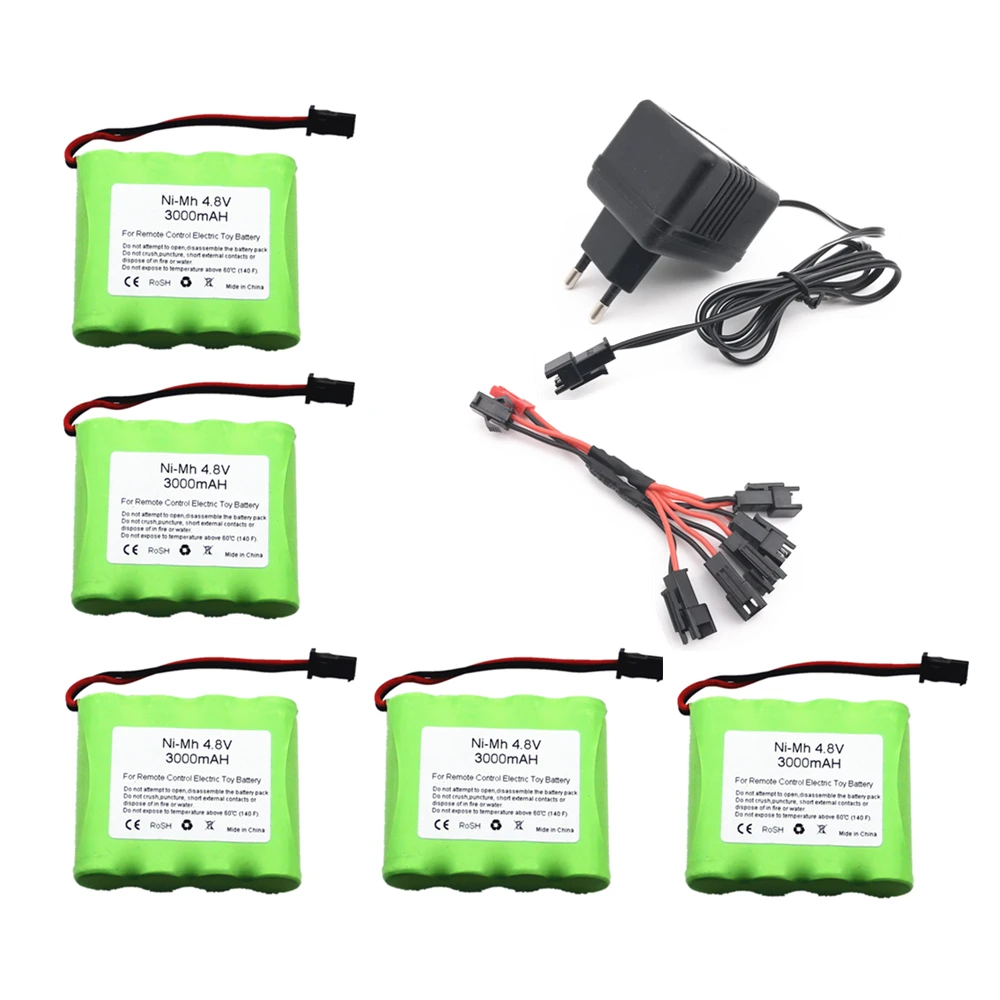 4,8 V 3000mAh Ni MH батарея с 5 в 1 зарядное устройство для дистанционного управления игрушки освещение Электрический инструмент AA группа батареи для радиоуправляемых игрушек группа|Детали и аксессуары| | АлиЭкспресс