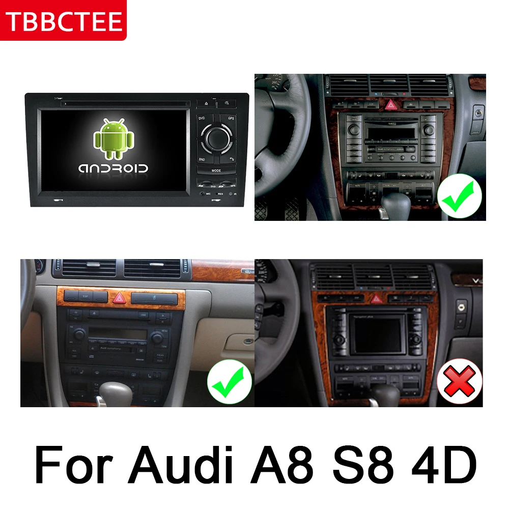 Cheap For Audi A8 S8 4D 1994~2003 MMI Multimedia Player HD IPS Screen DSP Stereo Android Car DVD GPS Navi Map Radio WiFi system 5