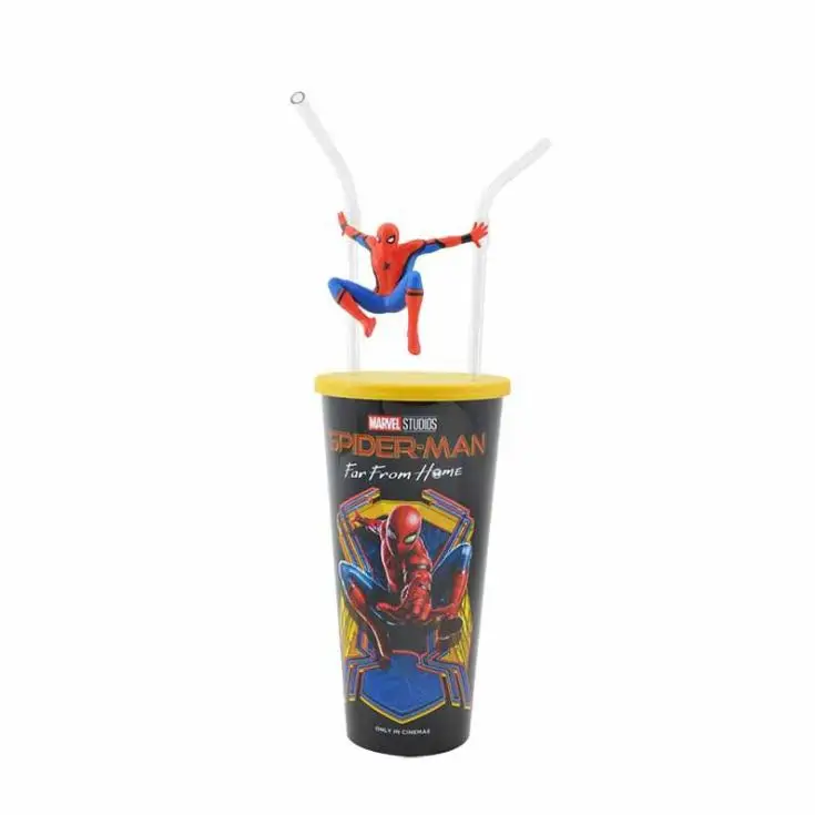 Marvel Человек-паук: вдали от дома чашка для воды и ведро попкорна MCU фильм герои модель человек-паук игрушка Коллекционная ребенок подарок - Цвет: 1