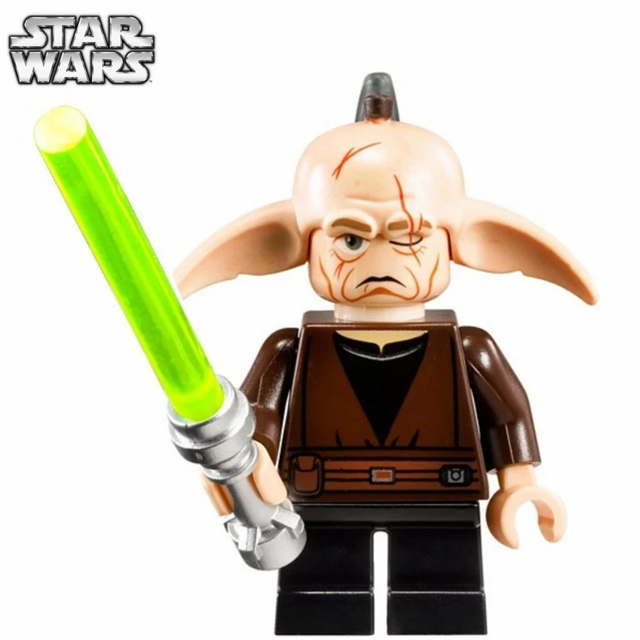 Kopen Enkele Verkoop STER OORLOG Zelfs Piell Jedi met Lightsaber Yuda Anakin Finn Leia Darth vader Model minifig Bouwstenen Kids speelgoed