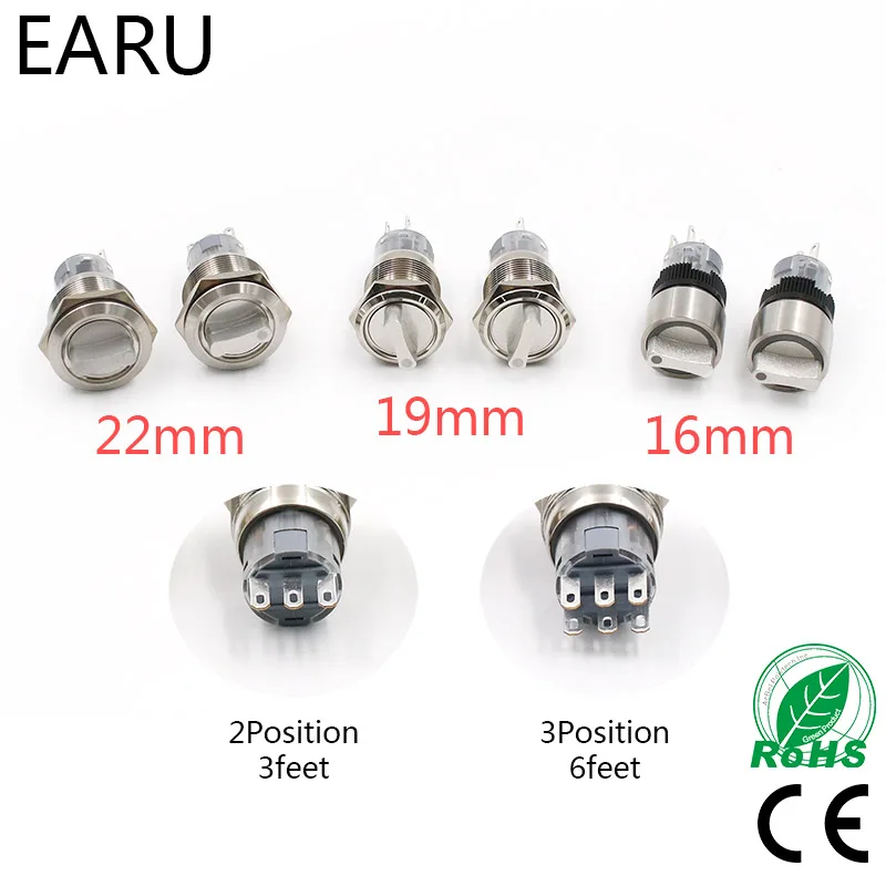 1Pc 19mm waterproof momentary metal push button switch high head switches Fad 