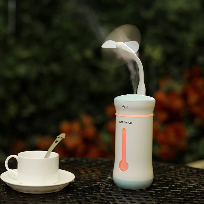 300ml Car Cup Humidifier with Aroma Lamp Essential Oil Ultrasonic Electric Aroma Diffuser Mini USB Fan Air Humidifiers Fogger