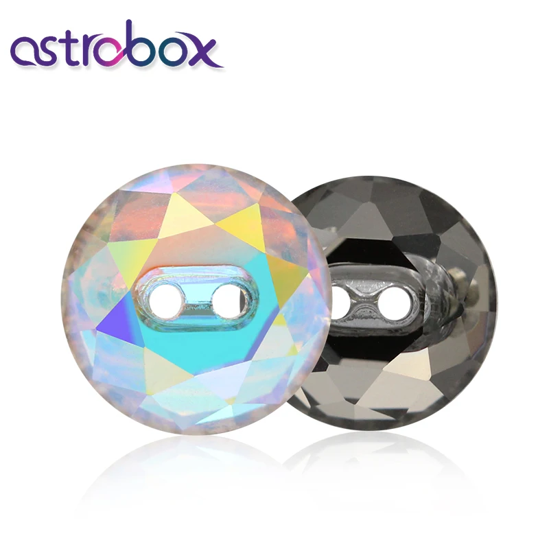 Astrobox 5pcs 12mm K9 glass type Round Rhinestones crystal buttons Fabric Decorating/ Apparel Sewing buckle Accessory