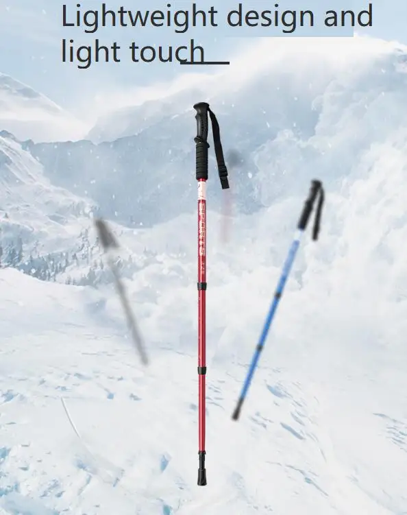 

Stretching light and short walking stick mountaineering equipment multi-functional aluminum alloy crutch stick free shipping