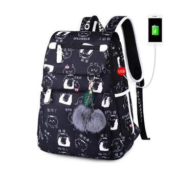 

backpacks for teenage girls school bags black usb backpack women travel bags back pack female fashion laptop bag