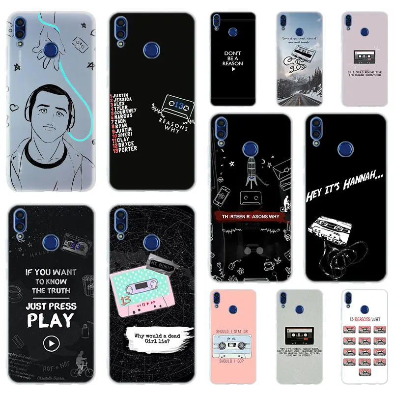 

13 reasons why netflix Soft Silicone Case Cover For Huawei Honor 9 10 Lite 6X 7X 8X Max Phone cases 7A 8A 8C V20 PLAY 10i