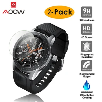 

2pcs Tempered Glass Film for Samsung Galaxy Watch 42mm 46mm Gear S2 S3 Anti Explosion Screen Protector Cover Band + Cleaning Kit