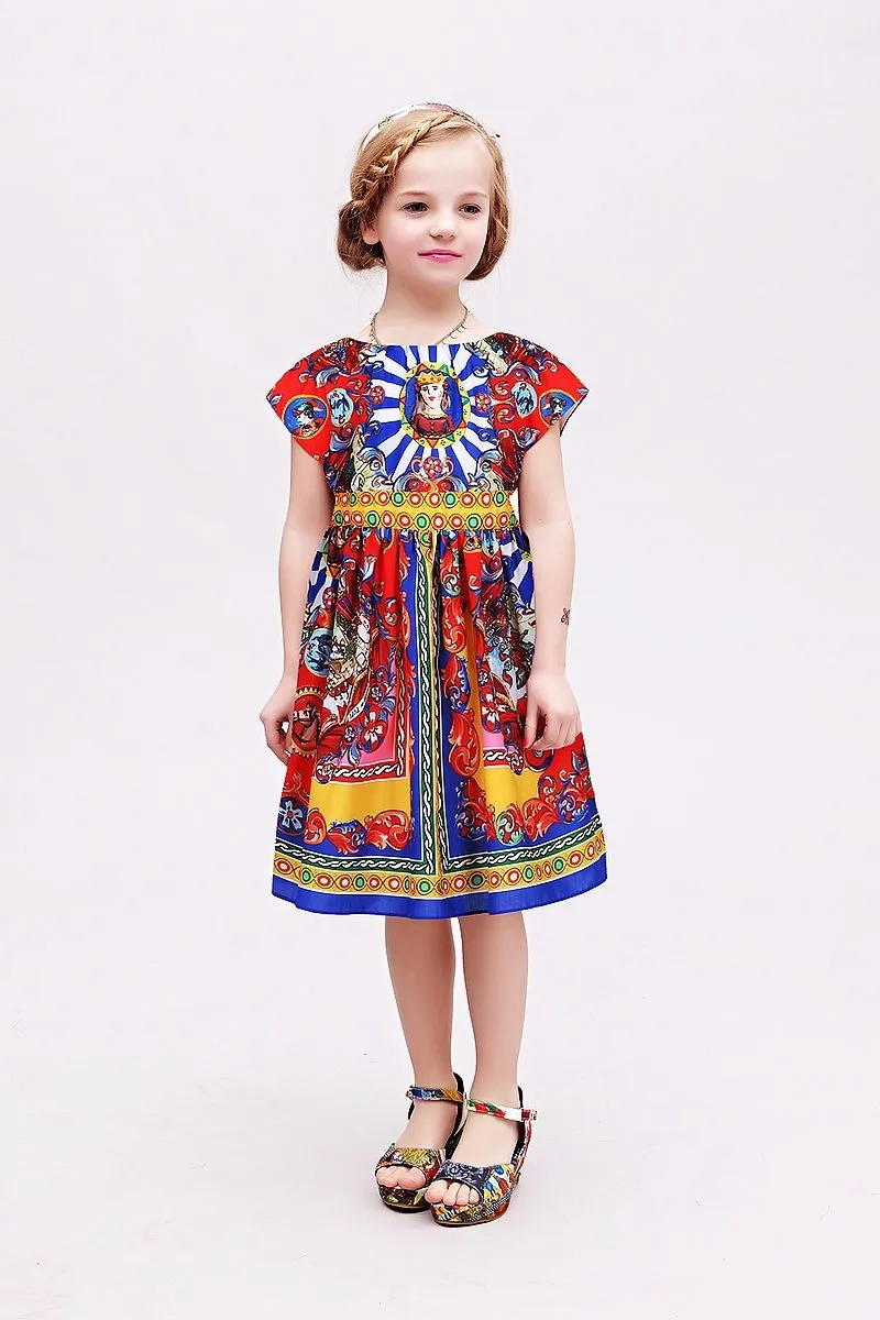 Milan Creations Baby Girls Dress 2015 Spring Brand Children Dress