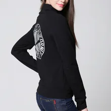 Vogue Casaco Feminino женские осенние повседневные куртки дамы назад на молнии с принтом Стенд воротник с длинным рукавом Базовая куртка Пальто Верхняя одежда