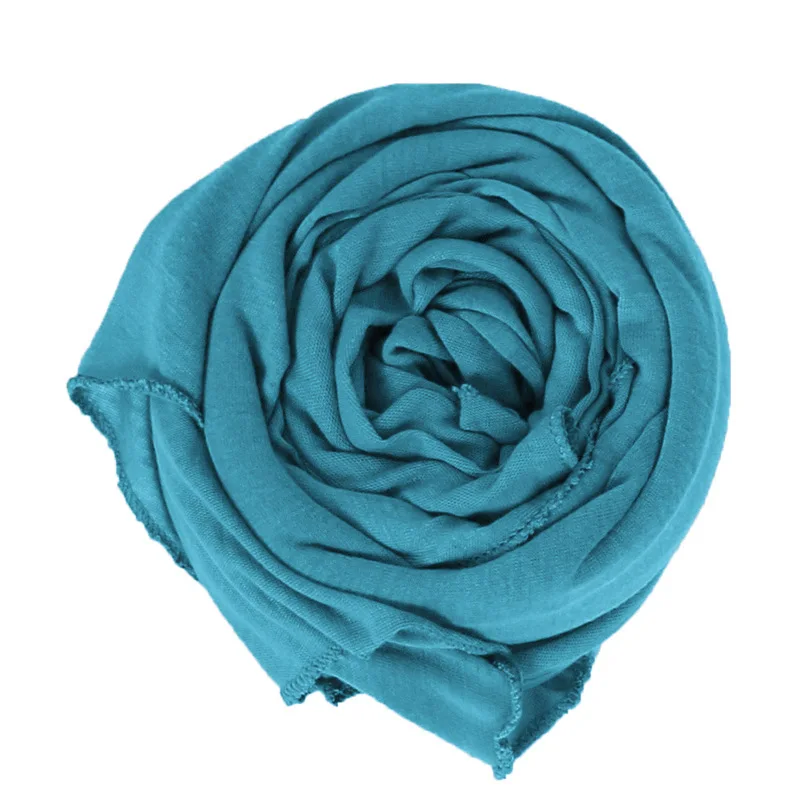 Muslim Hijab Jersey Scarf Soft Solid Shawl Headscarf foulard femme musulman Islam Clothing Arab Wrap Head Scarves hoofddoek