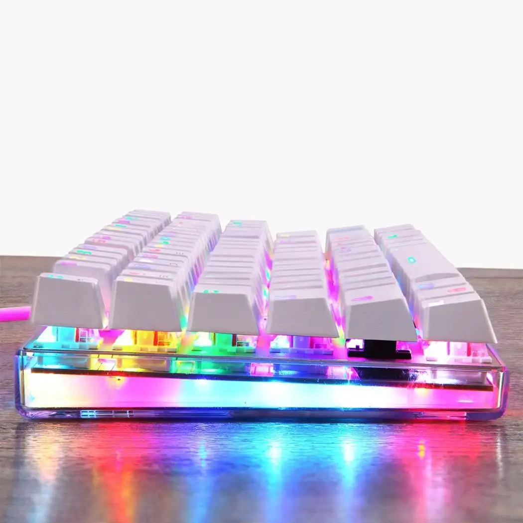 Professional Mechanical Keyboard 87 keys RGB Backlight Gaming Keyboards for Tablet Desktop PC Wired Gaming Desktop Keyboard