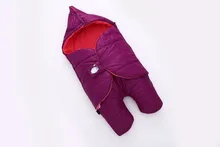 Buy 0-2 years envelope baby newborn sleeping bag winter stroller bed swaddle blanket wrap bedding cute Embroidered sleeping bag baby Free Shipping