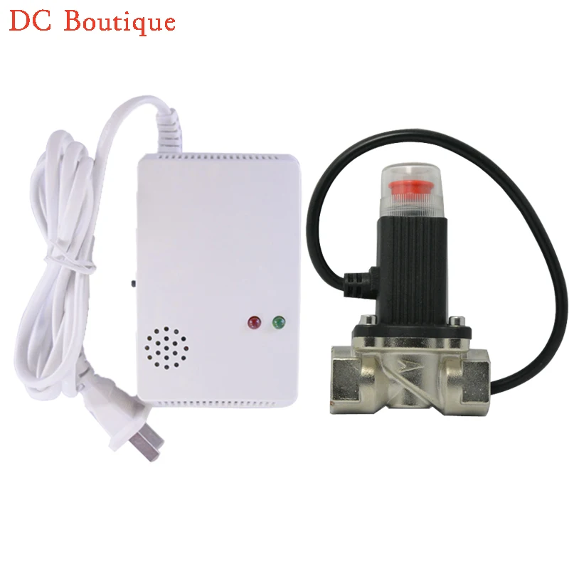 imágenes para (1 Unidades) Sensor de Fugas de Gas con Válvula de cierre de la tubería de gas Natural GLP Detector de Alarma de gas de Carbón 220VAC de la seguridad casera de control de Incendios imágenes para (1 Unidades) Sensor de Fugas de Gas con Válvula de cierre de la tubería de gas Natural GLP Detector de Alarma de gas de Carbón 220VAC de la seguridad casera de control de Incendios