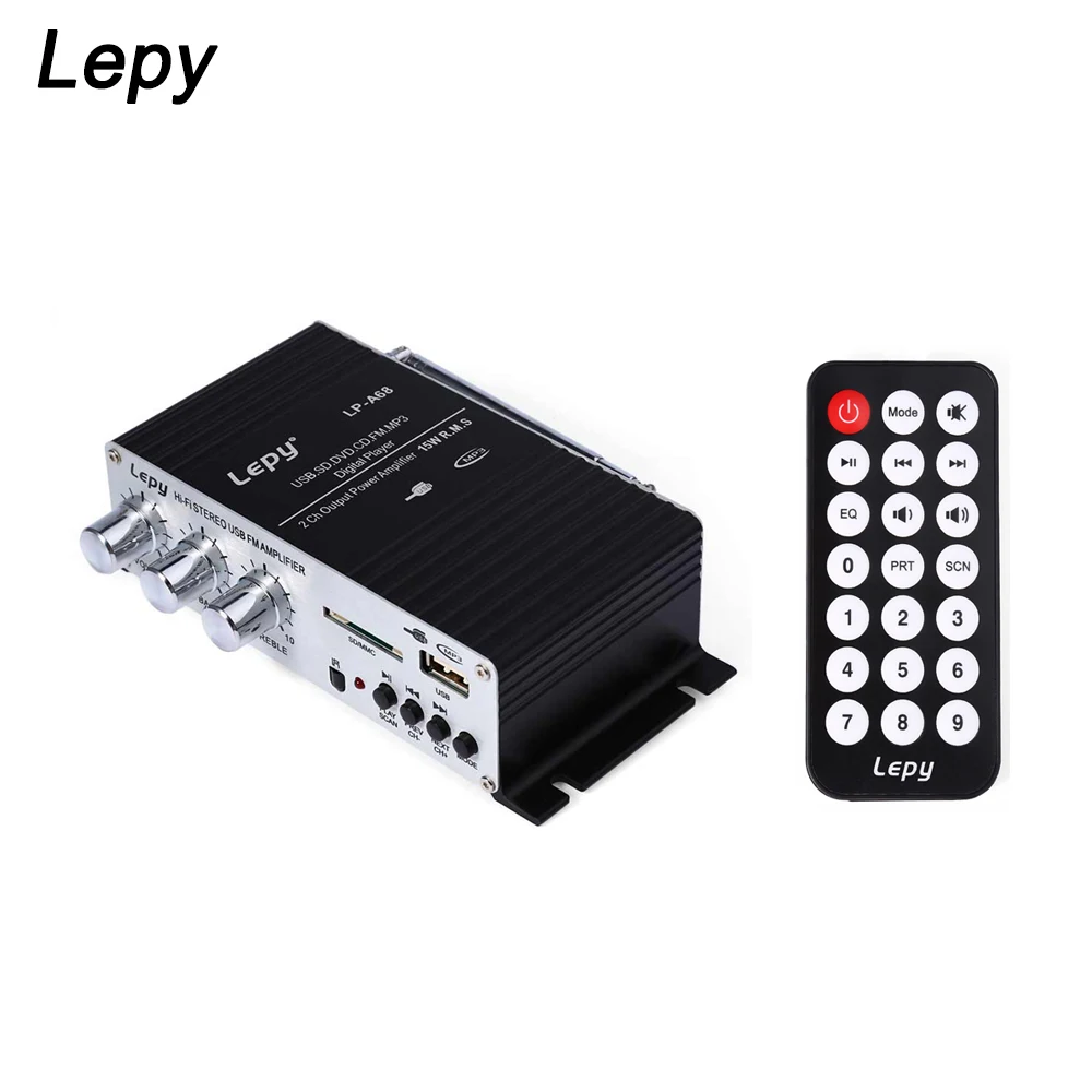 Lepy LP A68 Portable 12V HiFi Audio Amplifier Car Power Amplifier