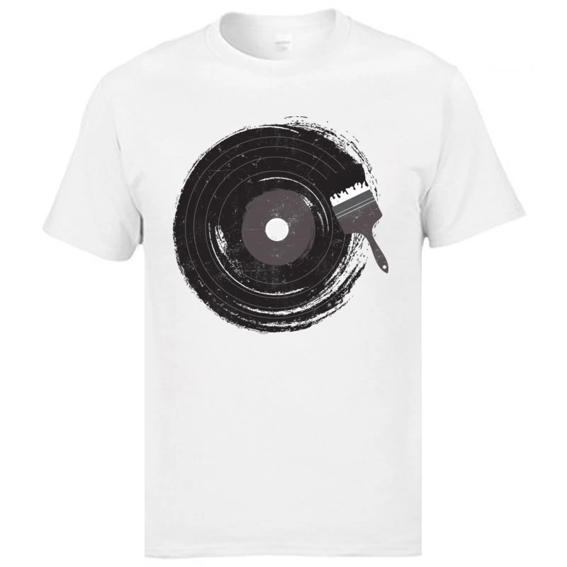 Art of Music Round Collar T Shirt Fall Tops Shirt Short Sleeve Latest Cotton Fabric comfortable Tee Shirts Funny Men's Art of Music white