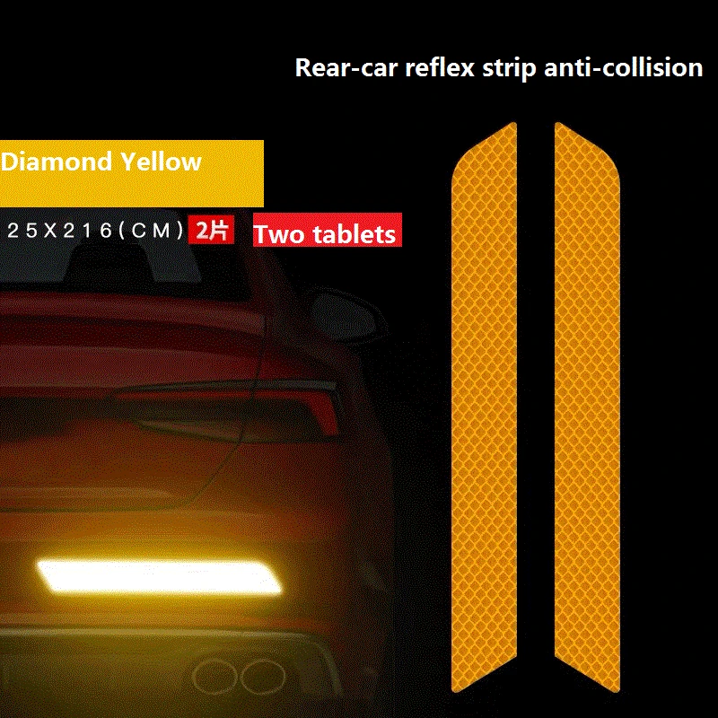 

Safety warning of car sticker rear bars Reflector sticker rear bars anti-collision Reflector Bar Reflector film can be customize