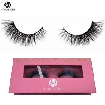 

HaHaLash luxury 3D Mink full-eye lashes 100% natural mink made by hand high quality hair China factory outlet paper box 1 pair