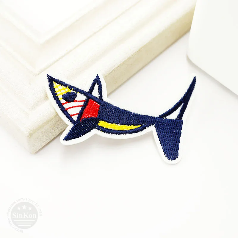 Fish 5 0x7 0 см тканевый значок для рукоделия нашивки одежды Мультяшные ткань шитья