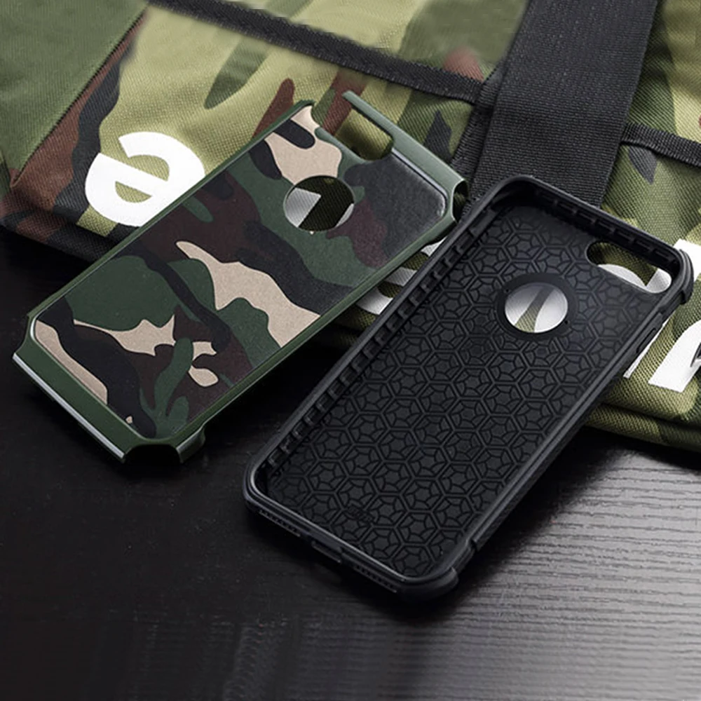 

LLZ.COQUE Camouflage Shockproof Bumper Case For iPhone 7 Plus 8 6S 6 5 5S SE Camo Army Protective Cover For iPhone Xr X Xs Max