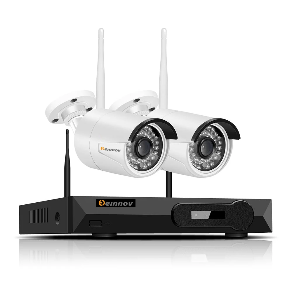 Einnov 5MP беспроводной 4CH CCTV NVR комплект видеонаблюдение Открытый Wi-Fi камера безопасности s H.265 IP камера ИК светильник HD Крытая сигнализация - Цвет: 2Ch Camera System