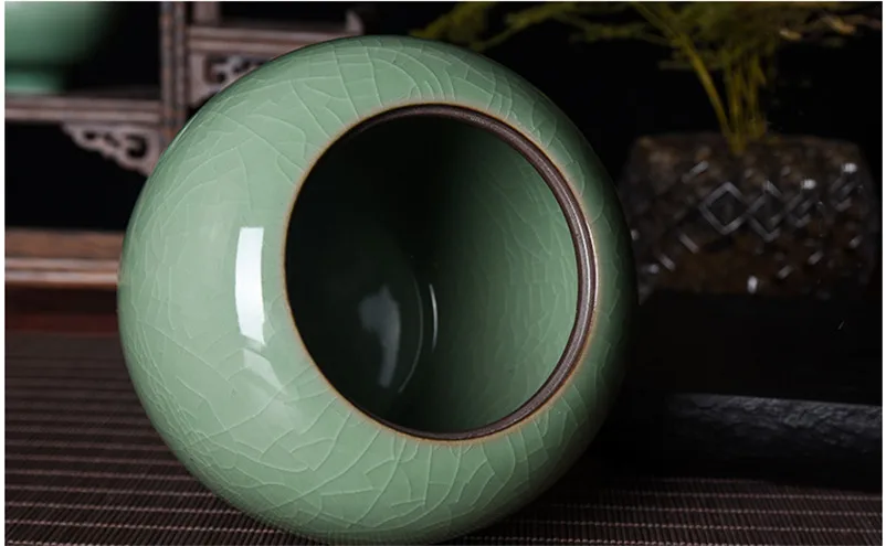 Керамическая банка контейнер для китайского зеленого чая улун tie guan yin jun mei чайная коробка caddy Канистра 1 шт