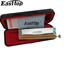 Easttop Хроматическая губная гармоника 10 отверстий Хроматическая арфа рот органные инструменты Ключ C ABS гребень Музыкальные инструменты Восток Топ T1040