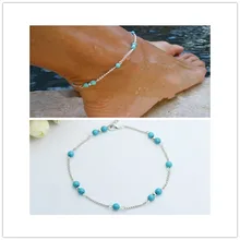 New fashion jewelry little bead chain link anklets nice gift for women girl AN25