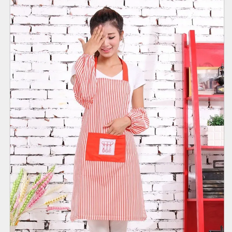 Korean Cotton Apron Waist Women Cleaning Kitchen Cooking Chef Apron